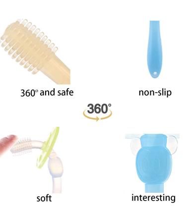 2-Pack Baby Toddler Soft Bristle 360 Training Toothbrush & Teether Combo - Buy Online on SooperMarket.com