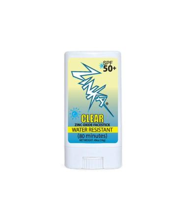 Zinka - Clear Zinc Oxide Sunscreen Face Stick SPF 50  Water Resistant for 80 Minutes - .49oz Stick