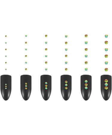 Quesuc 1728 Pieces Flatback Round Rhinestones Glass Gems with 6 Mixed Sizes (1.6-3 mm) for Nail Art Phone Decorations and DIY Crafts (Aurora Boreale Color) - Buy Online on SooperMarket.com