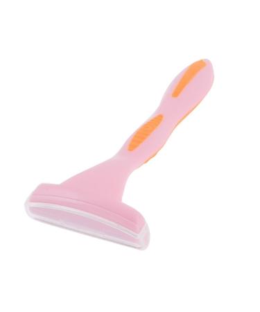 Ruilogod Lady Pink Plastic Antislip Handle T-Shape Body Hair Shaver Razor