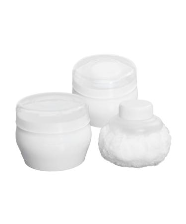 TOYANDONA 2 Sets Baby Powder Kids Bath Sponge Makeup Sponge Set Toddler Bath Sponge Baby Powder Puff Box Holder Body Powder Sponge Infant Powder Sponge Kids Powder Puff Powder Puff for Baby 9x9cm White