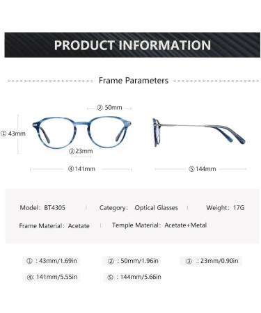 ZENOTTIC Vintage Round Glasses Frame - Retro Clear Lens Nerd Glasses for Women & Men | Stylish C12 Gray Eyewear - International Shipping Available - Buy Online on SooperMarket.com