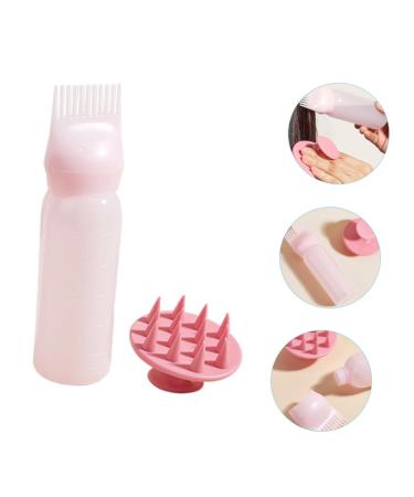 NOLITOY Hair Dye Bottle Set - 2 in 1 Hair Oiling & Root Comb Brush - Pink Dispensing Bottle for Easy Hair Color Application - Buy Online on SooperMarket.com