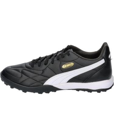 PUMA Men's King Top TT Football Boots - 44 EU | Black White & Gold | International Shipping Available - Buy Online on SooperMarket.com