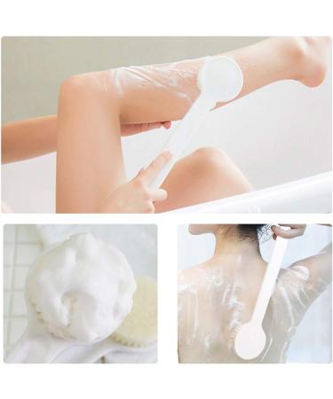 Zhurson Long Grip Bathing Brush - Dry Brush for Body & Back | Promotes Blood Circulation & Lymphatic Health | Exfoliating Dead Skin Remover (White) - Buy Online on SooperMarket.com