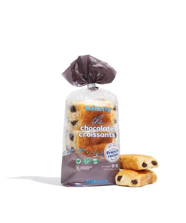 bakerly Chocolate Croissants with Real Chocolate, Non GMO, Free from Artificial Flavors & Colors, Pack of 4, 6-count (24 Total Chocolate Croissants) 9.52 Ounce (Pack of 4)