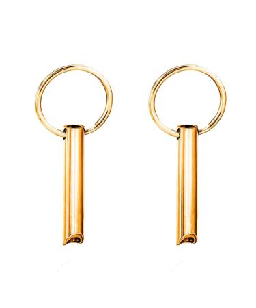 Stainless Steel Key Ring Anxiety Ring Stress Relief Whistle Gold Meditation Breathing Exercise Device for for Women Men Mindful Breathing Relax Relief Stress Relief Calming Down (Rose Gold)