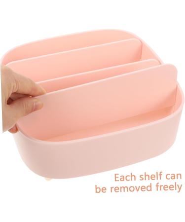 PLAFOPE Makeup Eyeshadow Box Makeup Storage Box Eyeshadow Divided Palettes Holder Divided Makeup Holder Eye Shadow Organizer 20.6X20X8.6CM Pink - Buy Online on SooperMarket.com