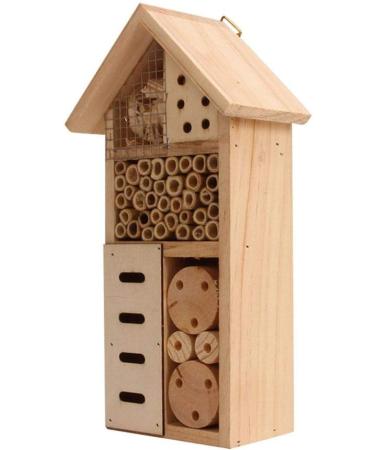 Wooden Butterfly House Safe Protective Insect House Bee Hotel Butterfly Habitat for Mason Bees Solitary Gardens Ladybugs Butterfly  - Buy Online on SooperMarket.com