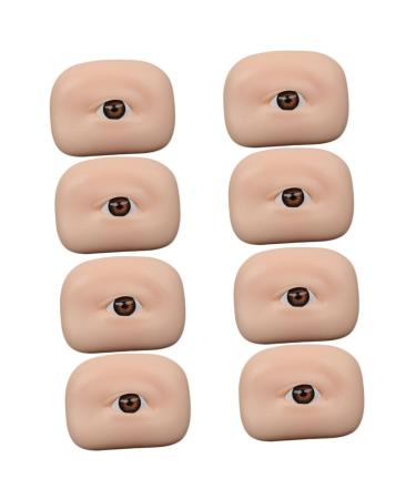 Baluue 8 Pcs Eye Practice Skin Eyebrow Makeup Board Eye Skin Practice Tool Makeup Eyeshadow