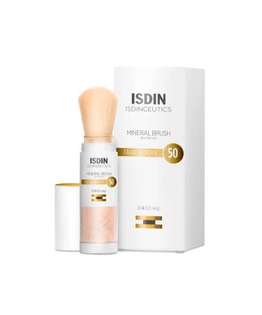 ISDIN Mineral Brush Powder  Facial Pollution and Blue Light Protection  a Complement to your Sun Care Routine  Suitable for Sensitive Skin