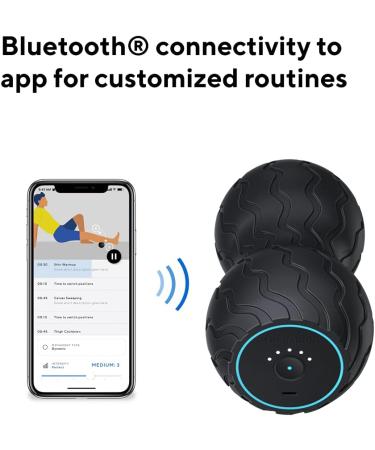 Wave Duo Foam Roller - Ergonomic Bluetooth Muscle Roller for Back Neck & Spine | 5 Vibration Frequencies - Therabody - Buy Online on SooperMarket.com