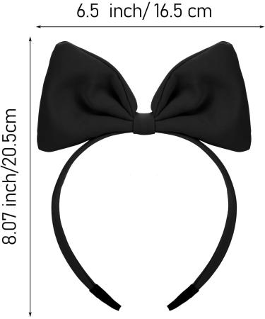 WLLHYF Bow Headbands Red Bowknot Hair Band Fashion Cute Hair Hoop Big Bowknot Headdress Perfect Hair Accessories for Women Girls Party Cosplay Christmas Valentine's Day Black - Buy Online on SooperMarket.com