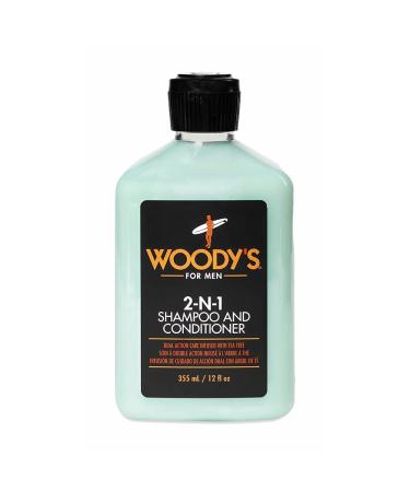 Woody's 2-in-1 Thickening Shampoo and Conditioner for Men Fuller Thicker Hair and Healthier Scalp Cleanse and Condition 12 oz. Shampoo & Conditioner