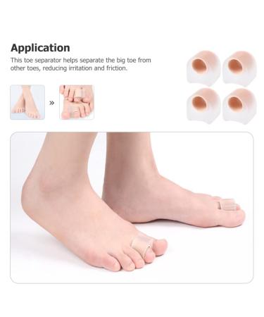 Gatuida Silicone Toe Separator + Bunion Corrector 2 Pairs - Thumb Splint Included | Overlapping Toe Relief | 3.6x3.5cm - Buy Online on SooperMarket.com
