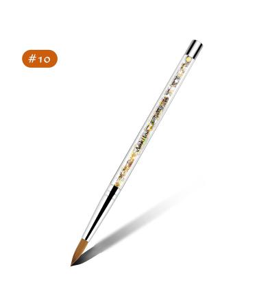 Premium Acrylic Brush #10 - Kolinsky Sable Nail Art Tool | Gel Brush for Manicure & Nail Polish | Zobelhaar Quality for International Shipping - Buy Online on SooperMarket.com