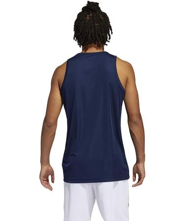 adidas Men's Heathered Tank Top - Large, Collegiate Navy - Buy Online on SooperMarket.com