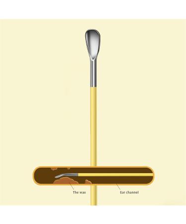 HEIMEABI Spring Earwax Cleaner Tool Set | 6Pcs 360 Spiral Design | Ear Wax Removal Kit with Storage Bag | Self Care Gifts - Yellow One Size - Buy Online on SooperMarket.com