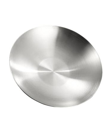 Zerodeko Condiment Plate Cold Dish Sauce Plates Metal Plate Prep Dishes for Camping Cutlery Pinch Bowls Dip Cups Kids Cutlery Relish Plate Sushi Soy Stainless Steel 304 Seasoning Plate Mini 10X10X2CM Silver