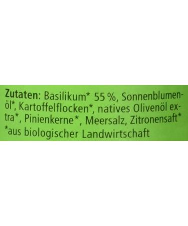Buy Alnatura Bio Pesto Basilico 130g - Organic Basil Pesto for Delicious Meals | International Shipping Available - Buy Online on SooperMarket.com
