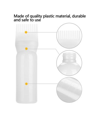 3 Colors Hair Dyeing Bottle Brush Shampoo Hair Colour Oil Comb Applicator Tool for Hair Dyeing Brush (white) - Buy Online on SooperMarket.com