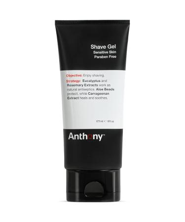 Anthony Shave Gel for Men with Sensitive Skin  Non-Foaming, Soothing Shaving Cream  Aloe Vera Beads Hydrate for Soft Face  6 Fl Oz 6 Fl Oz (Pack of 1)