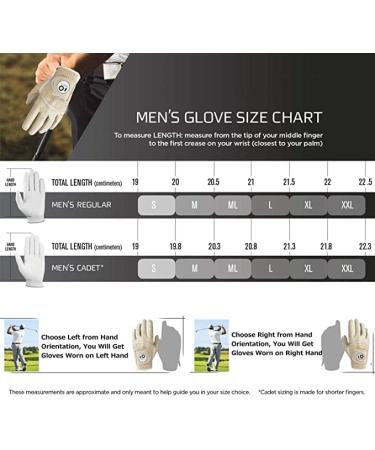 Finger Ten Men's Golf Gloves - All-Weather Leather with Ball Marker Left & Right Options | 1-Piece Khaki - Buy Online on SooperMarket.com