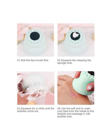 Silicone Jellyfish Octopus Face Cleansing Brush - Blue - Buy Online on SooperMarket.com