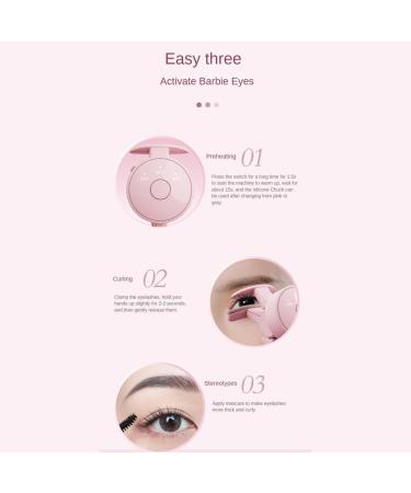 Wispbreeze Electric Eyelash Curler with 3 Heating Model Portable Eye Lash Perm Shaping and Thermal Eyelash Clip Pink - Buy Online on SooperMarket.com
