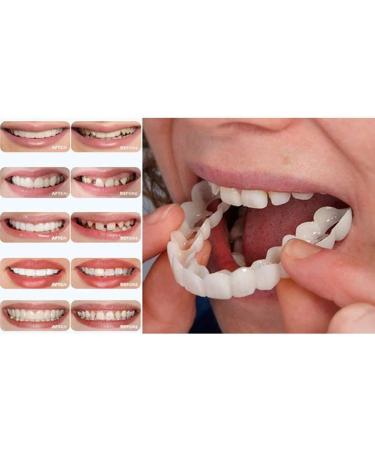 Xiaocui Provisional Dentures - Instant Perfect Smile | Comfort Fit Flex Teeth Veneers & Cosmetic Stickers for All Sizes - Buy Online on SooperMarket.com