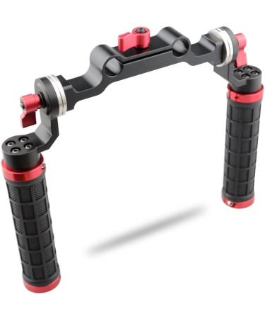 CAMVATE Rubber Handle Grip Shoulder Mount Rig for DSLR - Red (M6 Thread 31.8mm) | 1472 - Buy Online on SooperMarket.com