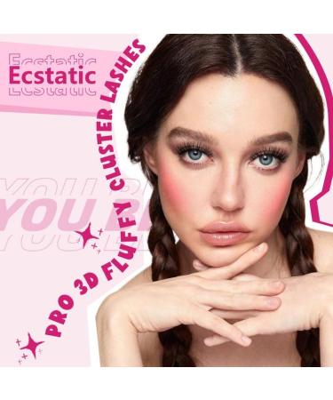 PRO Cluster Lashes 120 Pcs Lash Clusters 3D Fluffy DIY Eyelash Extension Individual Lashes Thin Band Easy to Apply at home Lashes (Ecstatic 10-16mix) 10-16 mix Ecstatic - Buy Online on SooperMarket.com
