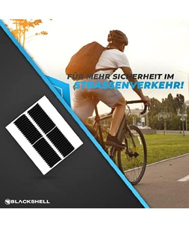 Blackshell Reflector Sticker Set - 60 Bicycle Rim Stickers for 27.5 28 29 Rims - Enhance Safety with Black Reflectors - Buy Online on SooperMarket.com