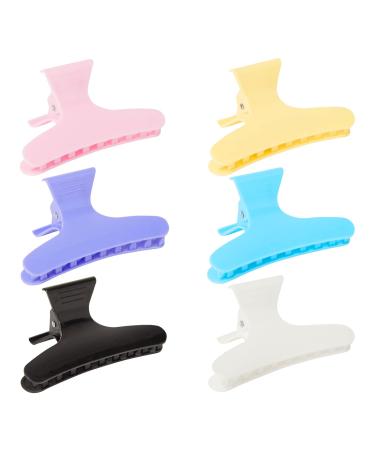 36 Pieces Large Butterfly Hair Clamps  Women Claw Clips for Sectioning and Styling (6 Colors  3.2 In) Assorted Colors