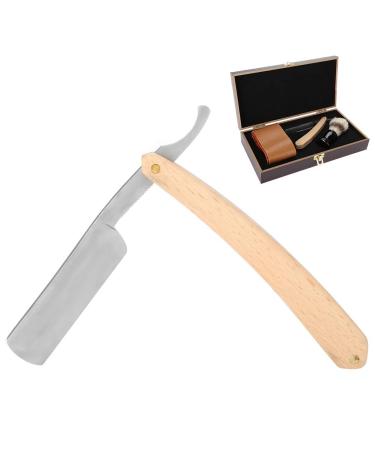 Premium Shaving Head Razor Set - Manual Razor Beard Brush & Wooden Gift Box | Perfect Gift for Men - Buy Online on SooperMarket.com