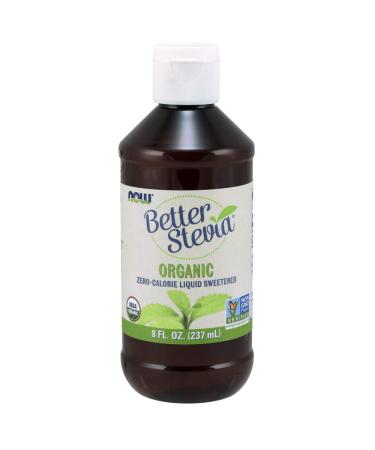 NOW Foods, Certified Organic BetterStevia Liquid, Zero-Calorie Liquid Sweetener, Low Glycemic Impact, Certified Non-GMO, 8-Ounce