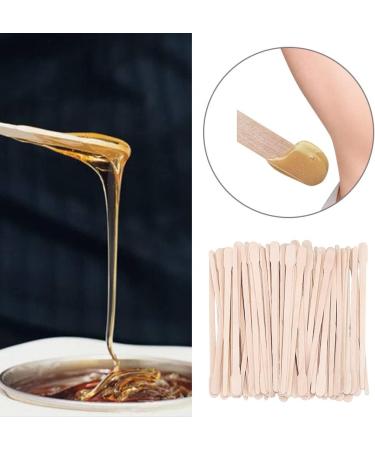 100 Pcs Waxing Wooden Spatula Set - Eyebrow Wax Applicators & Hair Removal Sticks for Smooth Skin - Buy Online on SooperMarket.com