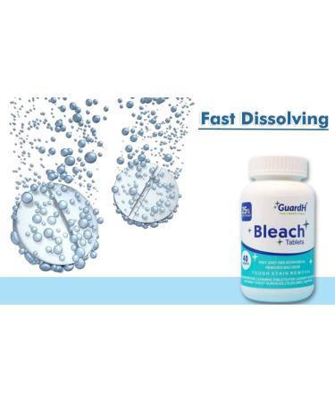 GuardH Bleach Tablets - 40 ct Laundry & Multipurpose Cleaning | Liquid Bleach Alternative for Kitchen, Bathroom, & Toilet - Buy Online on SooperMarket.com