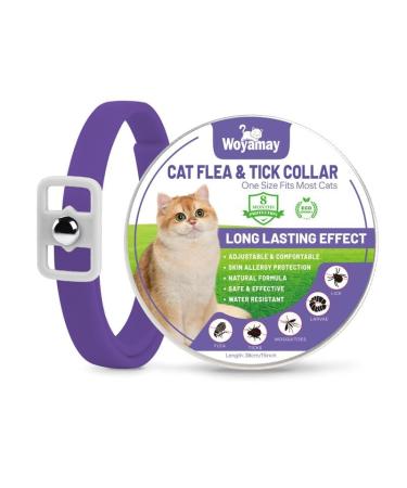 Cat Repellent Treatment Adjustable Cat Repellent Collars Natural Protection Repellent Collar for Cats Water Resistant Repellent Collar for Cats Small-Medium-Large Purple 1pack