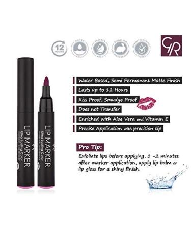 Golden Rose Lip Marker Stain - Ultra Long Lasting Natural Finish - 105 Mulberry - Buy Online on SooperMarket.com