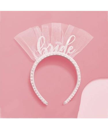JSGHGDF BrideTo Be Headband Bachelorette Party Bachelorette Headband Bridee Headband Pearls Headband For Women Wedding Headband White - Buy Online on SooperMarket.com