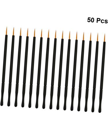 MAGICLULU 50pcs Eyeliner T Tool Eye Liner Brush White Eye Liner Eye Makeup Tools Soft Head Eye Shadow Brush 10X0.5cm Orange - Buy Online on SooperMarket.com