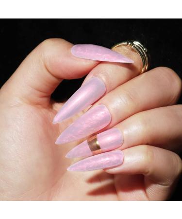 MIZHSE Pink Shimmer Pearl Gel Nail Polish with Shell Thread - 10 x 1 Soak Off UV LED - Y007 - Buy Online on SooperMarket.com