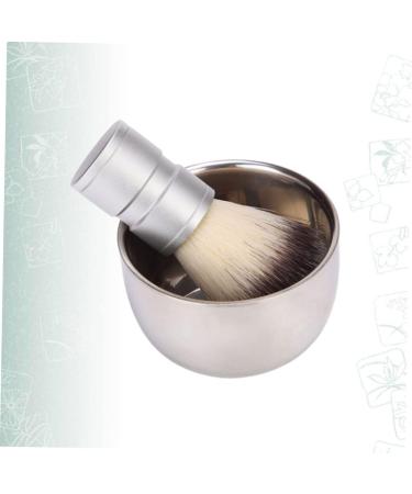 Premium Housoutil Men's Shaving Cream & Brush Set - Travel-Friendly Stainless Steel Shaving Cup & Bowl - Buy Online on SooperMarket.com