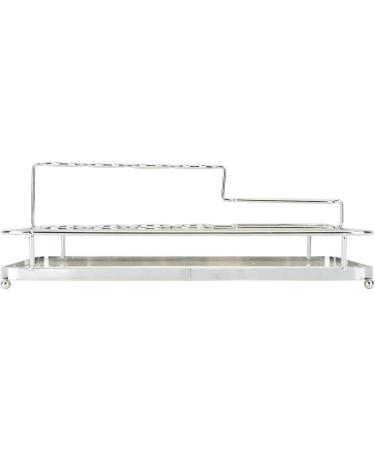 Syrisora Iron-Mouth Toothbrush Holder - Stylish Silver & White Acrylic Storage for Toothbrush & Toothpaste - Effective Bathroom Organization - Buy Online on SooperMarket.com