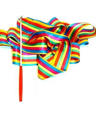 Floratek Dance Ribbon Streamer 10 Pack - 4.0 Meters | Rhythmic Gymnastic Silk Ribbons for Kids - Artistic Baton Twirling - Buy Online on SooperMarket.com