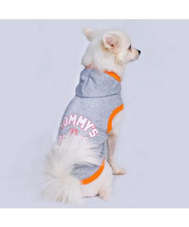 SANWOOD Dog Soft Sweatshirt with Mommy's Prince Charming letter print Pet Hoodie Letter Print Keep Warmth Soft Texture Warm Dogs Hooded Sweatshirt for Autumn - Blue L - Buy Online on SooperMarket.com