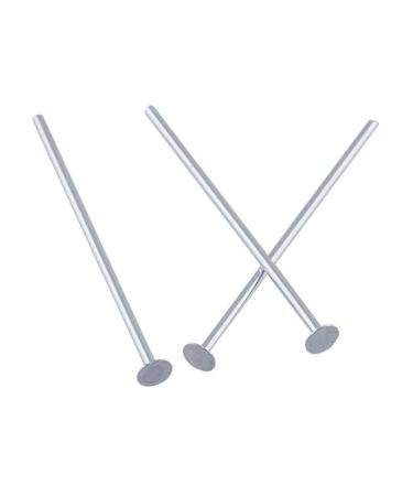 20pcs Adabele Authentic Sterling Silver Flat Head Pins 18mm (0.7 inch) Flexible Easy Use for Jewelry Beading Threading Making (Wire 0.5mm/24 Gauge/0.02 Inch) SS4-18 20 18mm