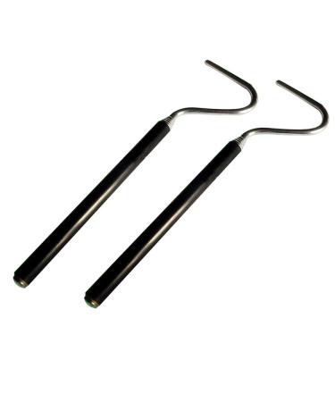POFET 2Pcs 66cm / 26inch Stainless Steel Extensible Snake Hook Retractable Reptile Hook for Catching Handling Small Snake