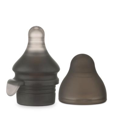haakaa Squeeze & Feed Attachment Set - Variable Flow Baby Bottle Nipple Compatible with Silicone Breastmilk Storage Bag Yummy Pouch Squeezable on-The-go Feeding Pouch -1pk